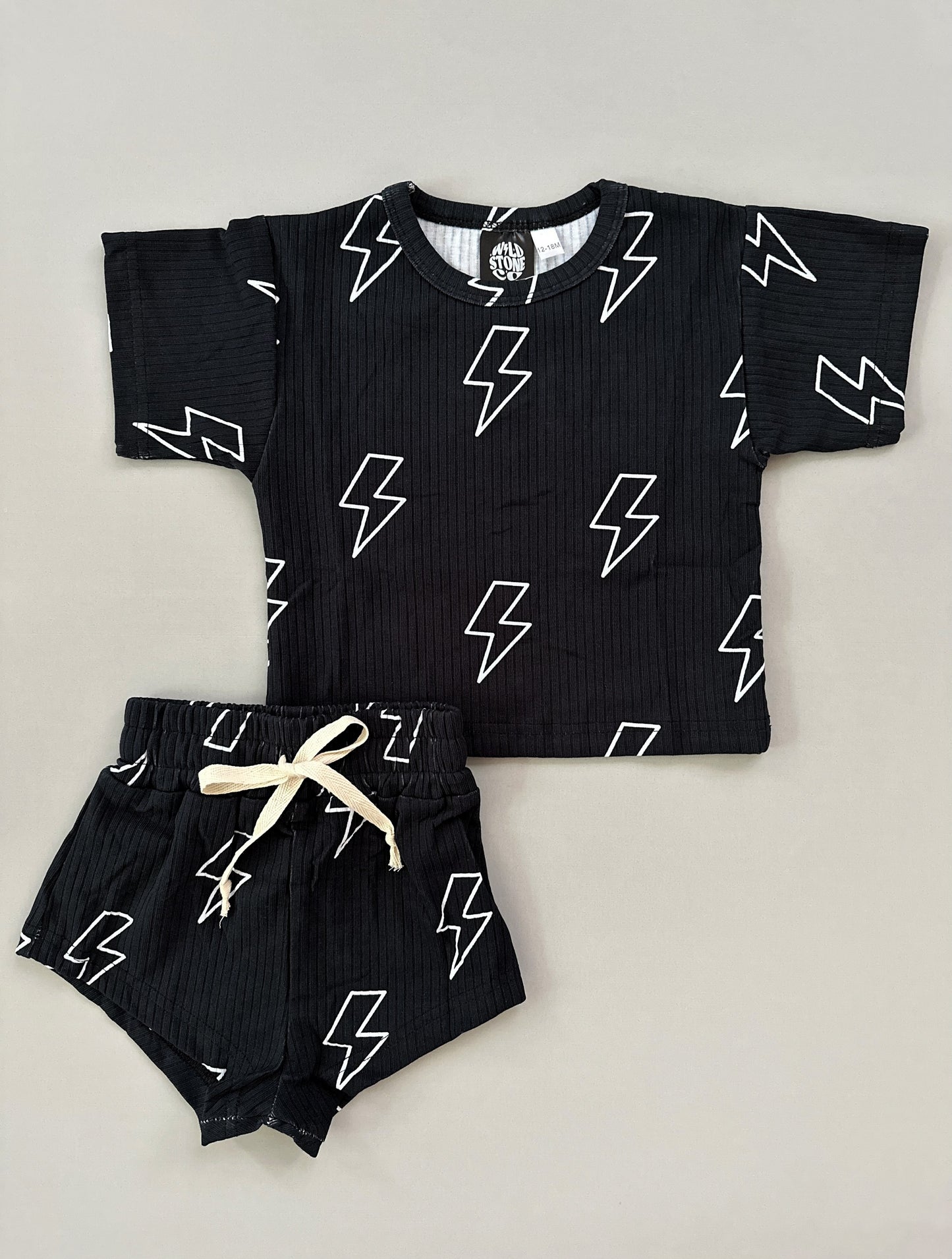 Black Bolt Short Set