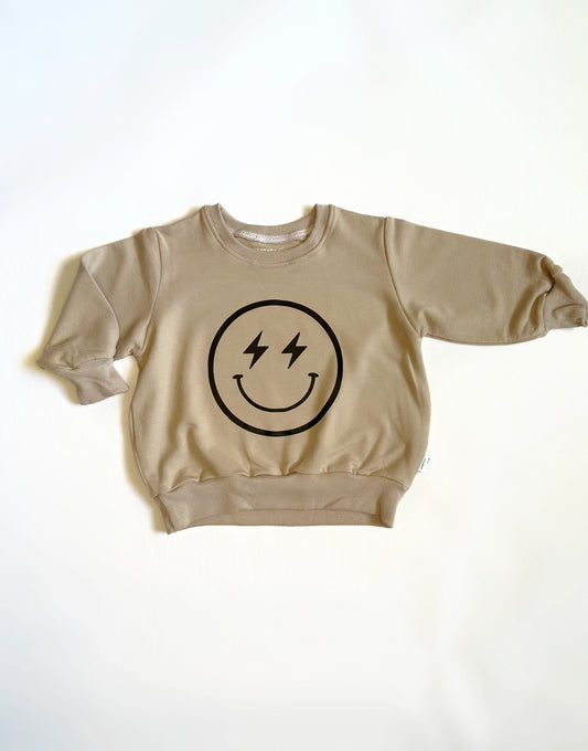 Lightening Smiley Face Sweatshirt