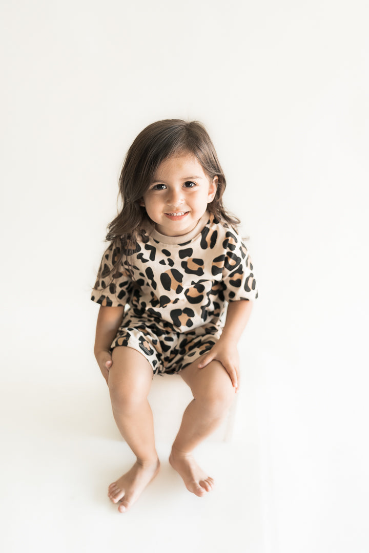 Leopard 2 Piece Short Set